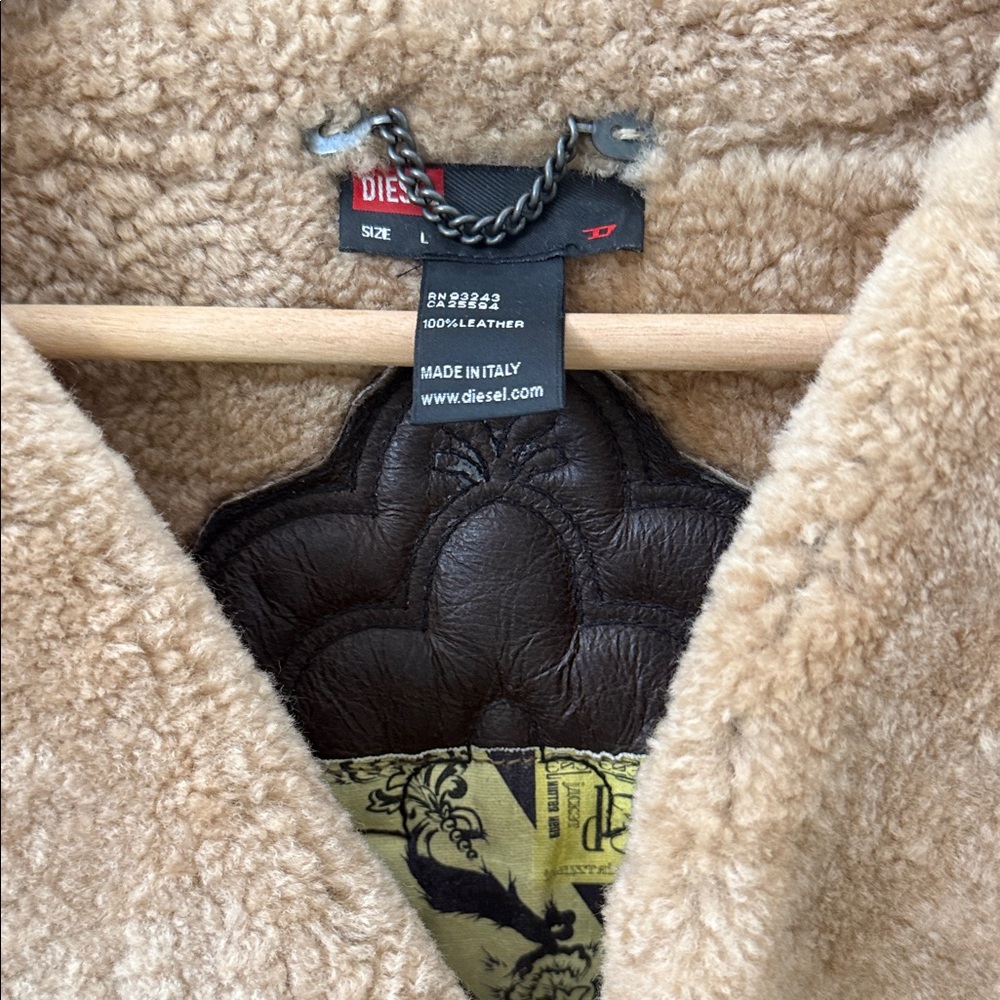 Diesel Women's Brown Teddy Jacket - Picture 4 of 8